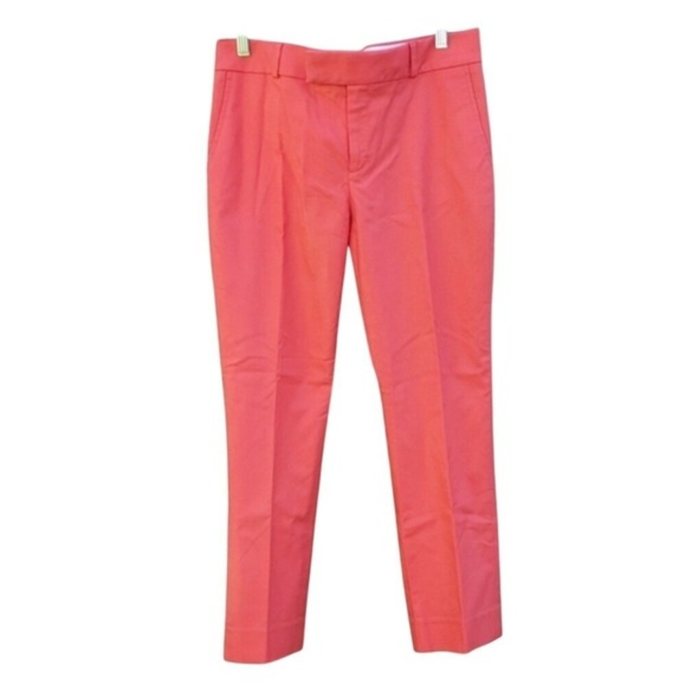 Banana Republic Low Rise Coral Pink Cropped Slim Fit Ankle Pants‎ Trousers